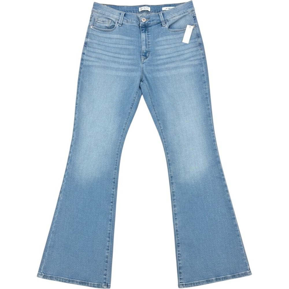 Jessica Simpson Flare Jeans Womens 14 Light Blue New High Rise Stretch Denim